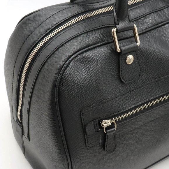 LOUIS VUITTON Taiga Stanislav Boston Bag Handbag Travel Ardoise Black M31152 - Picture 6 of 8